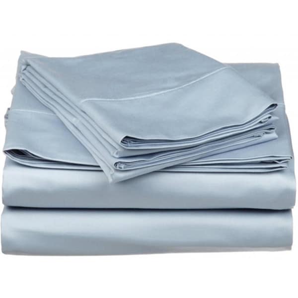 Impressions By Luxor Treasures 530 Thread Count Egyptian Cotton Queen Sheet Set Solid Light Blue - 530QNSH SLLB
