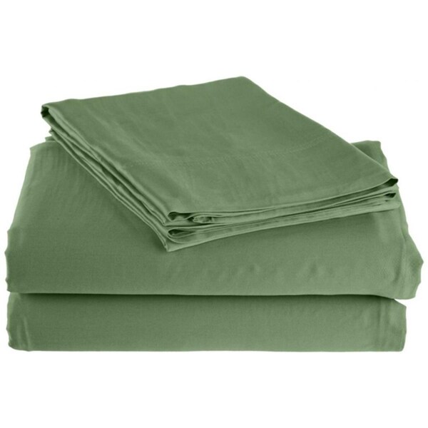 Impressions By Luxor Treasures Rayon from Bamboo 300 Thread Count Solid Sheet Set California King-Sage - B300CKSH SLSG