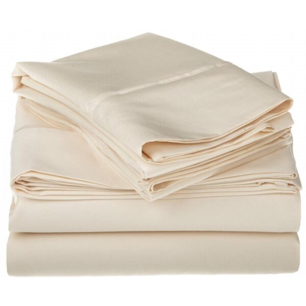 Impressions By Luxor Treasures Egyptian Cotton 1200 Thread Count Solid Sheet Set California King-Ivory - 1200CKSH SLIV