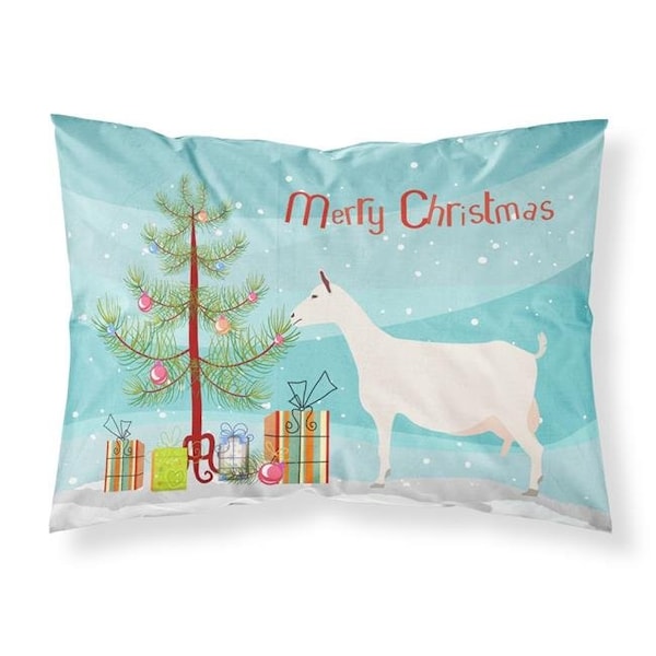 Carolines Treasures Carolines Treasures BB9256PILLOWCASE Saanen Goat Christmas Fabric Standard Pillowcase - BB9256PILLOWCASE