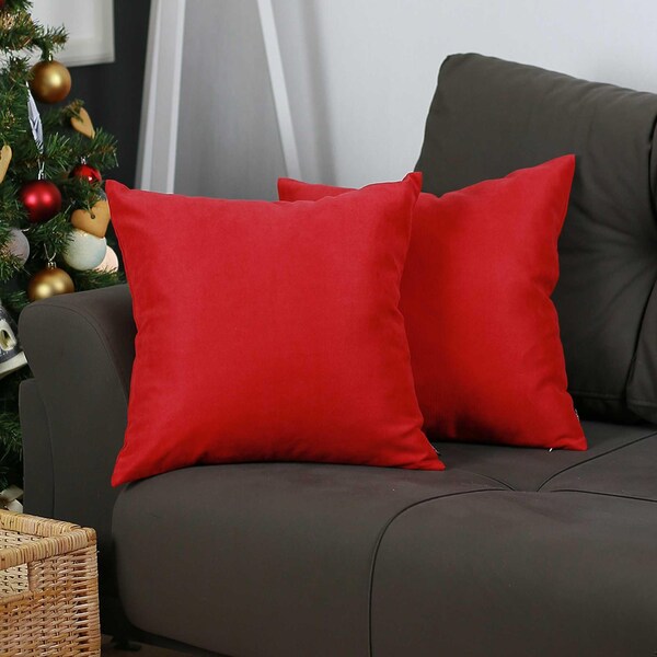 Homeroots Red Honey Decorative Throw Pillow Cover2 Piece 18 x 18 in. - 355423