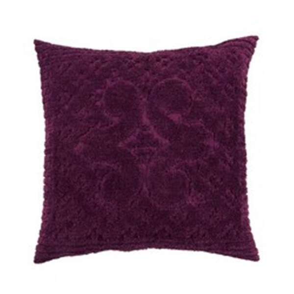 Better Trends Ashton Cotton Pillow Sham, Plum - Euro Size - SHAS2626PL