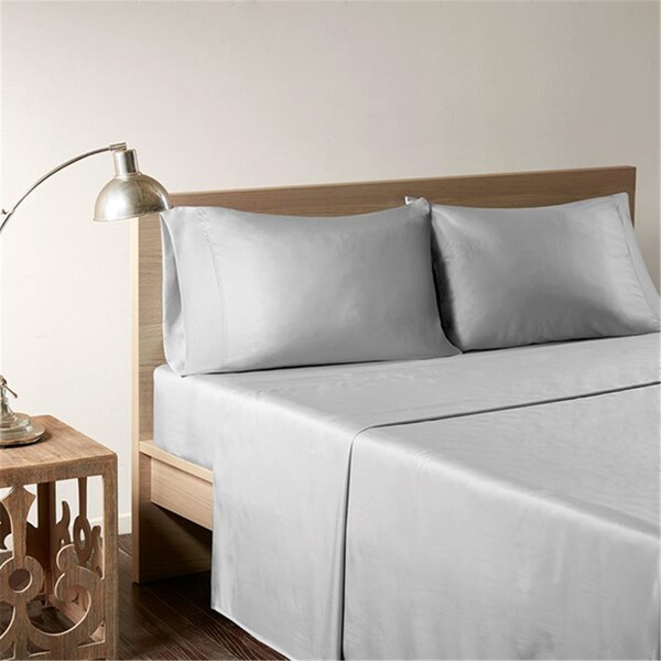 Sleep Philosophy Rayon from Bamboo Sheet Set - Grey, Cal King Size - SHET20-1125
