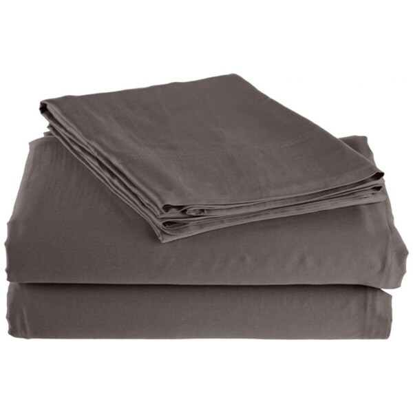 Impressions By Luxor Treasures Rayon from Bamboo 300 Thread Count Solid Sheet Set California King-Grey - B300CKSH SLGR