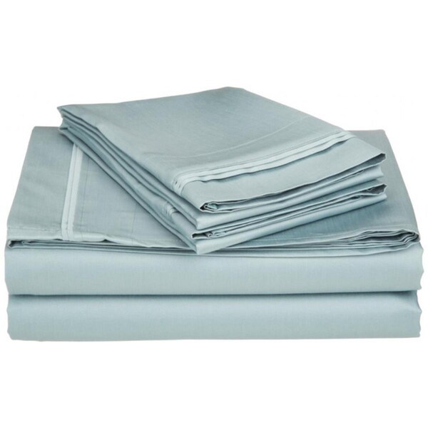 Impressions By Luxor Treasures Egyptian Cotton 650 Thread Count Solid Sheet Set Olympic Queen-Teal - 650OQSH SLTL