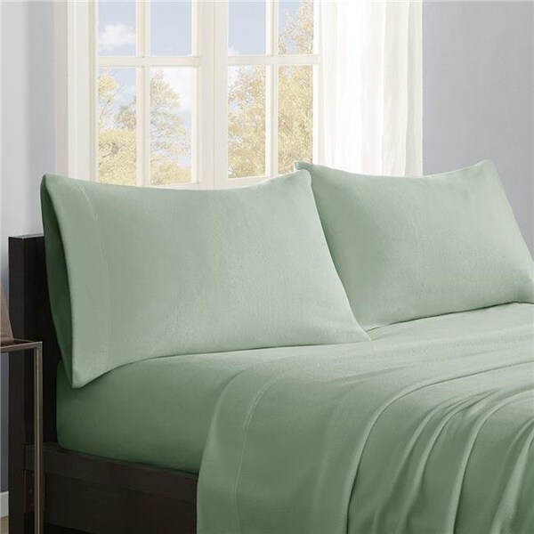True North By Sleep Philosophy True North SHET20-744 Micro Fleece Green Sheet Set - California King - SHET20-744