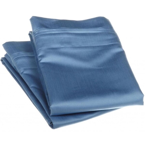 Impressions By Luxor Treasures Egyptian Cotton 1500 Thread Count Solid Pillowcase Set King-Medium Blue - 1500KGPC SLMB