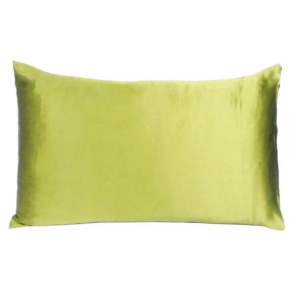 Homeroots 20 x 30 in. Lemongrass Dreamy Silky Satin Queen Size Pillowcases - 387897