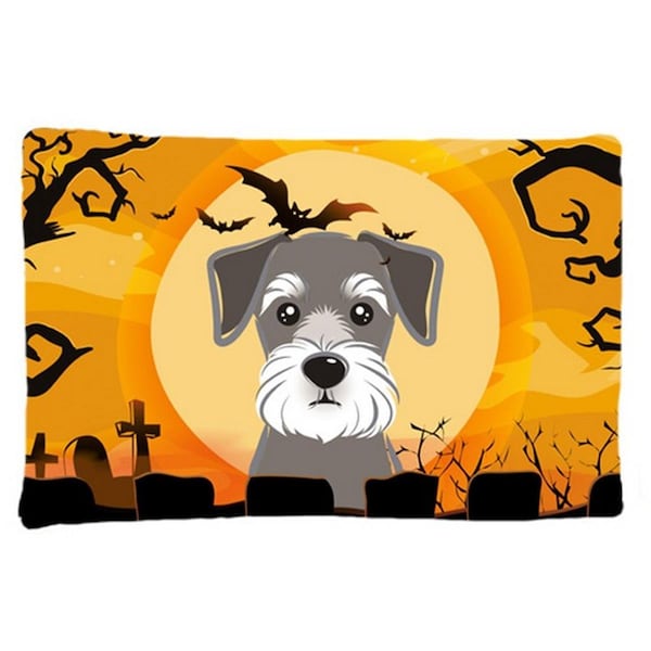 Carolines Treasures Halloween Schnauzer Fabric Standard Pillowcase - BB1764PILLOWCASE