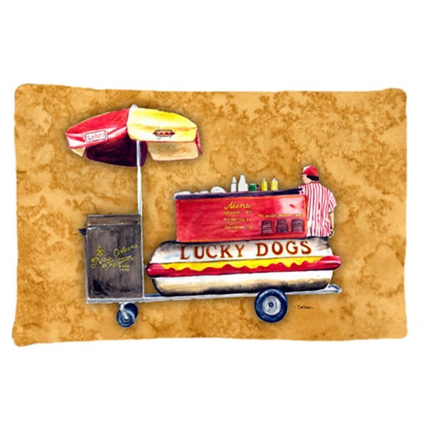 Carolines Treasures 20.5 x 30 in. Hot Dog Moisture Wicking Fabric Standard Pillow Case - 8781PILLOWCASE