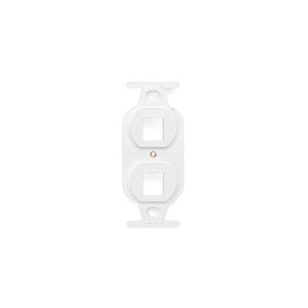 Leviton 2-Port Flush Mount Unloaded, Single Gang Quickport 106, White - 41087-2WP