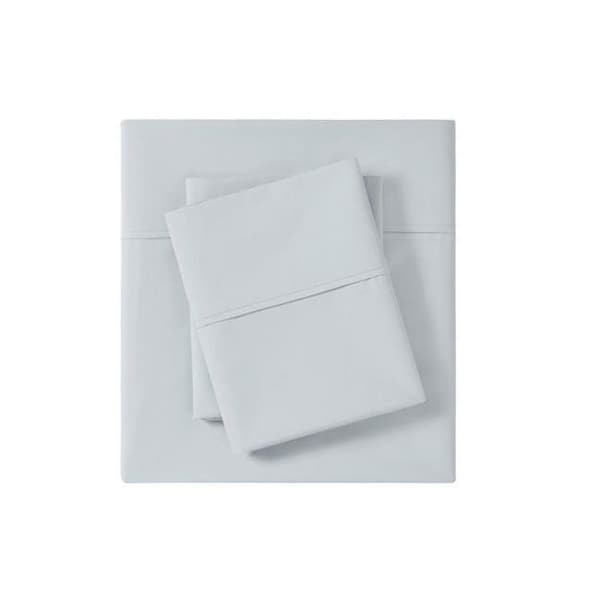 Madison Park Madison Park MP20-5392 Peached Percale Cotton Sheet Set; Grey - California King - MP20-5392