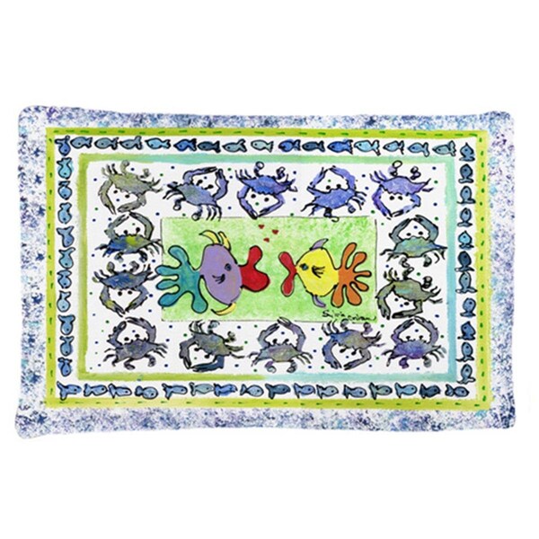 Carolines Treasures 20.5 x 30 in. Kissing Fish Moisture Wicking Fabric Standard Pillow Case - 8073PILLOWCASE