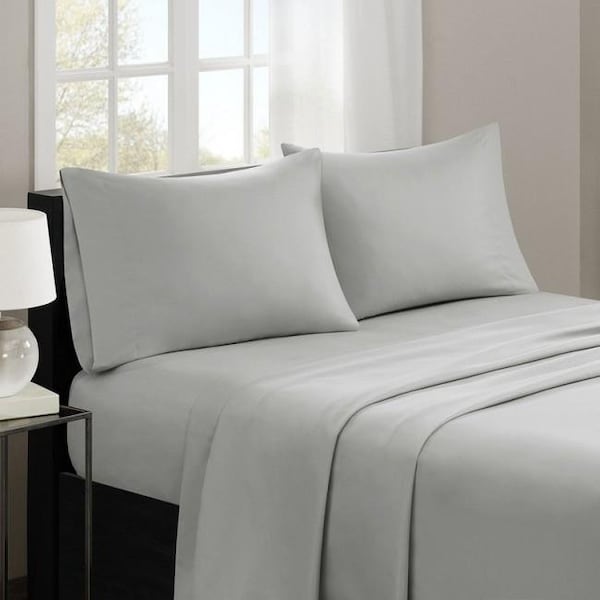 Madison Park Madison Park MP20-2386 3M Microcell Sheet Set - Grey; King - MP20-2386