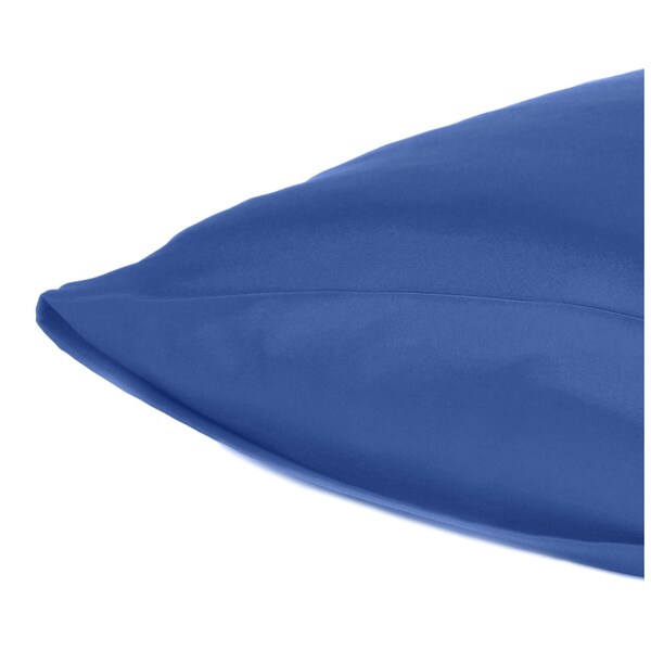 Homeroots 20 x 26 in. Navy Blue Dreamy Silky Satin Standard Size Pillowcases - 387871