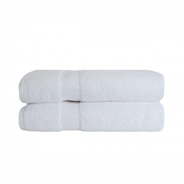 Superior Zero Twist Cotton Bath Sheet Set - White, 2PK - ZT BSHEET WH