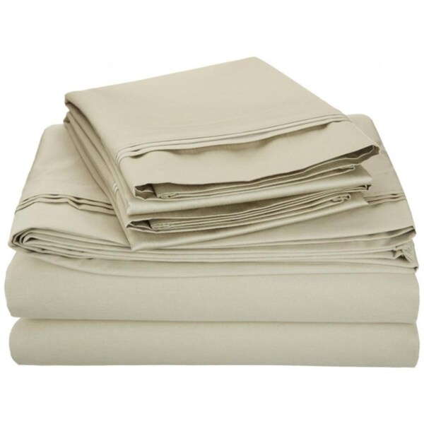 Impressions By Luxor Treasures Egyptian Cotton 1000 Thread Count Solid Sheet Set California King-Sage - 1000CKSH SLSG