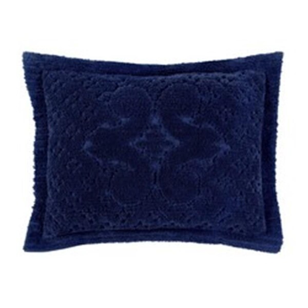 Better Trends Ashton Cotton Pillow Sham, Navy - Standard Size - SHAS2127NV