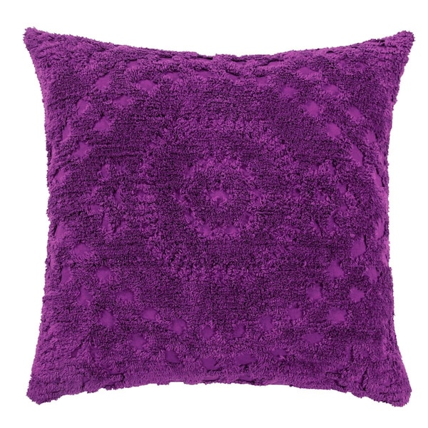 Better Trends Rio Cotton Pillow Sham, Plum - Euro Size - SHR2626PL
