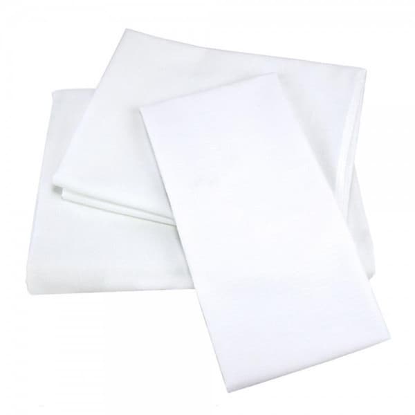 Rifz T-180 Elite Cotton Blend Flat Sheet, White - Twin Size - Small, 6PK - ETS66104-T1806