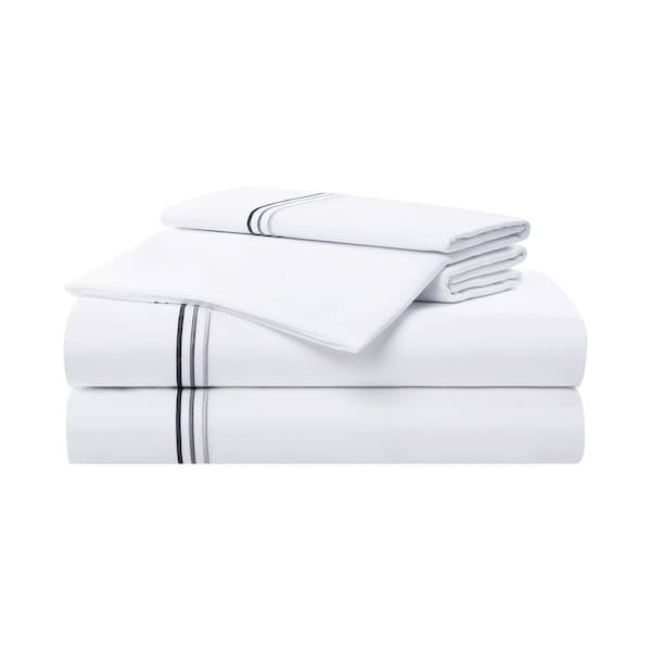 Monarch Brands Aston & Arden Sateen - Twin, Charcoal - P-SS-T600-TW-CH