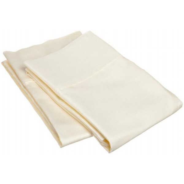 Impressions By Luxor Treasures 400 Thread Count Egyptian Cotton King Pillowcase Set Solid Ivory - 400KGPC SLIV