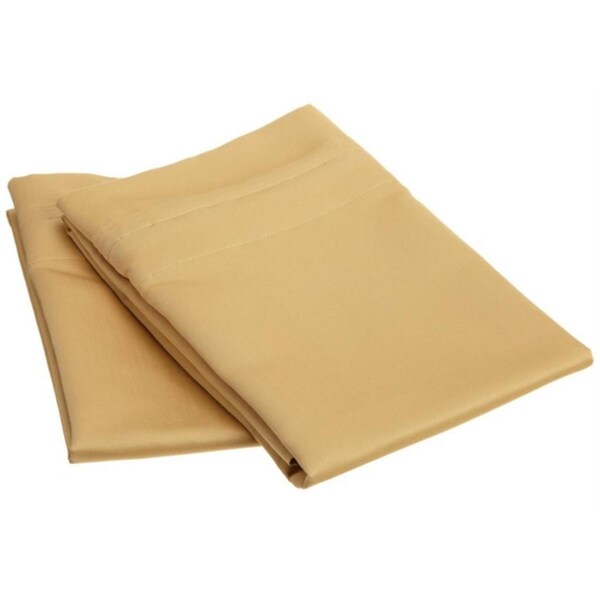 Impressions By Luxor Treasures Egyptian Cotton 1000 Thread Count Solid Pillowcase Set King-Gold - 1000KGPC SLGL