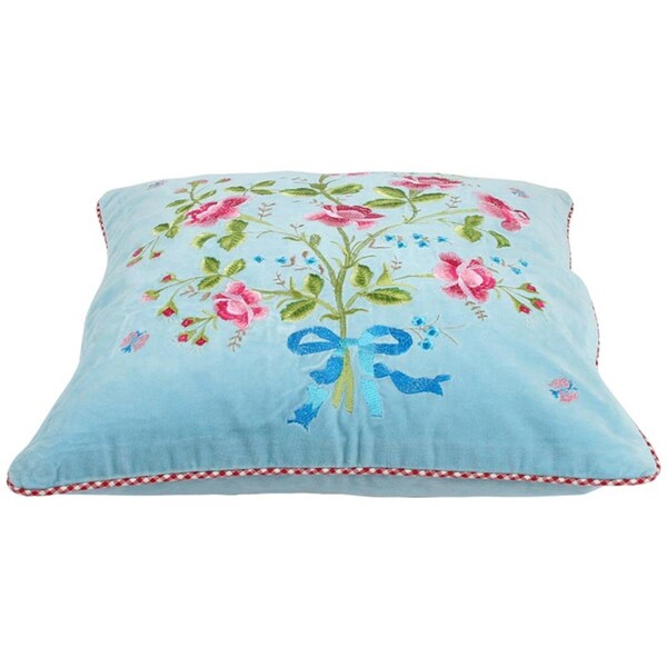Heritage Lace 18 x 18 in. Pip Studio Roses For You Pillow Cover, Blue - 51.040.037