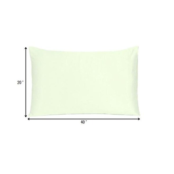 Homeroots 20 x 40 in. Ivory Dreamy Silky Satin King Size Pillowcases - 387854