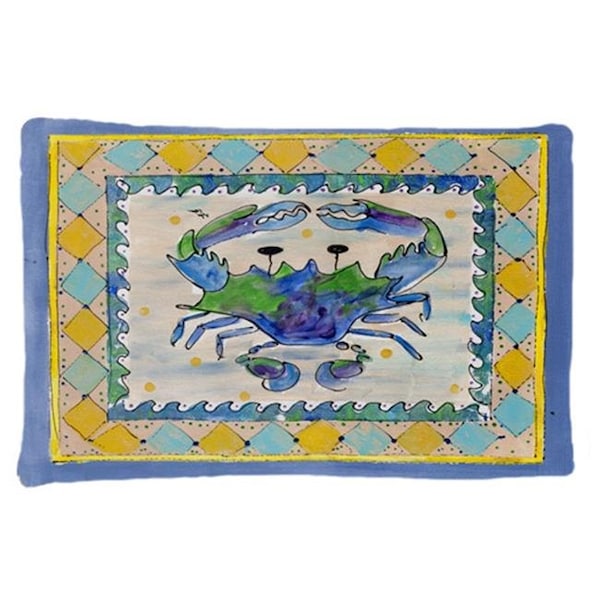 Carolines Treasures Carolines Treasures 8072PILLOWCASE 20.5 x 30 in. Crab Moisture Wicking Fabric Standard Pillow Case - 8072PILLOWCASE