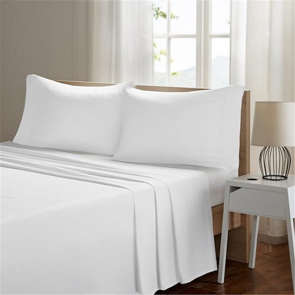Sleep Philosophy Smart Cool White Microfiber Sheet Set - California King - SHET20-969