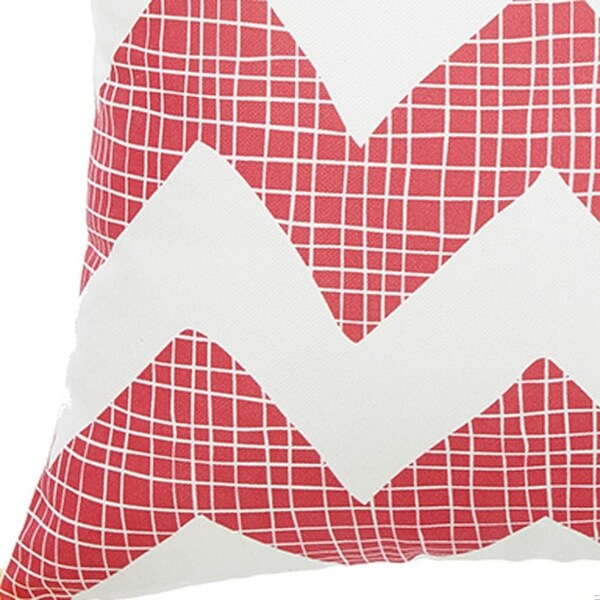Homeroots Pink Tropical Chevron Decorative Throw Pillow Cover 18 x 18 in. - 355345