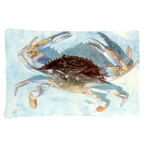 Carolines Treasures Carolines Treasures 8011PILLOWCASE 20.5 x 30 in. Blue Crab Moisture Wicking Fabric Standard Pillow Case - 8011PILLOWCASE