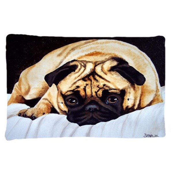 Carolines Treasures Carolines Treasures AMB1194PILLOWCASE Fred the Pug Fabric Standard Pillowcase - AMB1194PILLOWCASE
