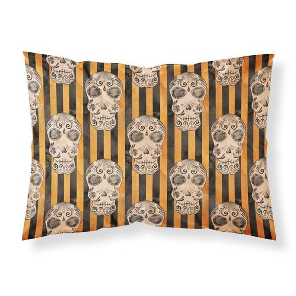 Carolines Treasures Carolines Treasures BB7527PILLOWCASE Watecolor Halloween Day of the Dead Head Fabric Standard Pillowcase - BB7527PILLOWCASE