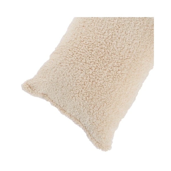 Hastings Home Body Pillow Cover, Soft Sherpa Pillowcase With Zipper, Fits Pillows Up To 51 Inches (Ivory) - 605707DTV