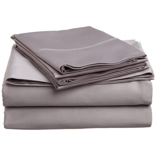 Impressions By Luxor Treasures 400 Thread Count Egyptian Cotton California King Sheet Set Solid Grey - 400CKSH SLGR