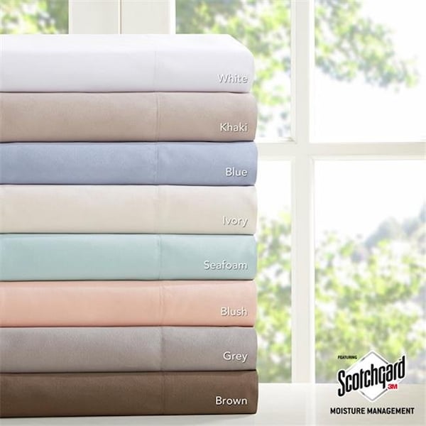 Madison Park Madison Park MP20-1180 3M Microcell Sheet Set; Ivory - Twin - MP20-1180