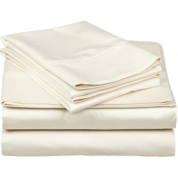 Superior  530 Thread Count Egyptian Cotton California King Sheet Set Solid  Ivory - 530CKSH SLIV