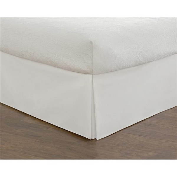 Todays Home Todays Home TOH25014WHIT02 Basic Microfiber Tailored 14 in. Bed Skirt  White - Full - TOH25014WHIT02