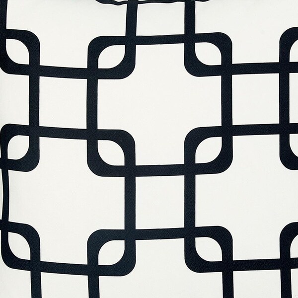Homeroots 18 x 18 in. Black Geometric Squares Decorative Throw Pillow Cover - 355586
