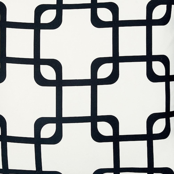 Homeroots 18 x 18 in. Black Geometric Squares Decorative Throw Pillow Cover - 355586