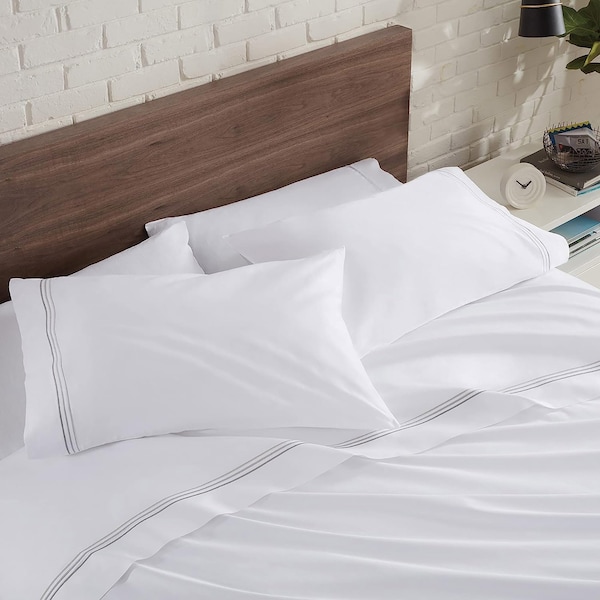 Monarch Brands Aston & Arden Sateen - Full, Steel Grey - P-SS-T600-FL-ST