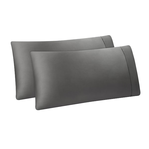 Monarch Brands Aston & Arden Tencel Pillowcase Standard, Dark Grey, 2PK - P-SS-SP-400-DG