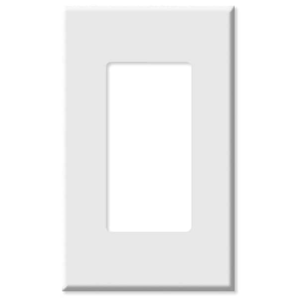 Ezgeneration LV80301x-LV80301W Decora Plus Screwless Snap-On Wallplate, 1 Gang, White - EZ1574038
