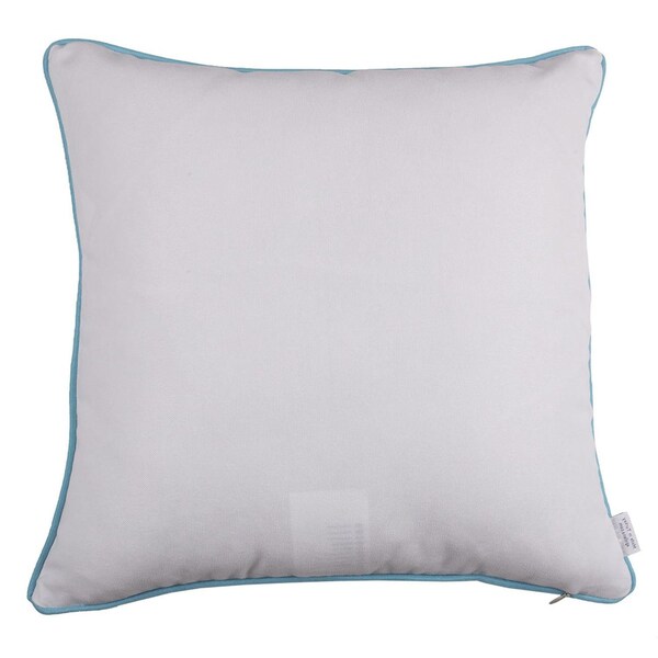 Homeroots Multi Color Marine Square Quote Printed Decorative Throw Pillow Cover 18 x 18 in. - 355275