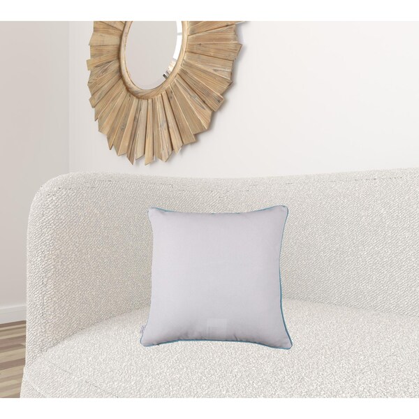 Homeroots Multi Color Marine Square Quote Printed Decorative Throw Pillow Cover 18 x 18 in. - 355275