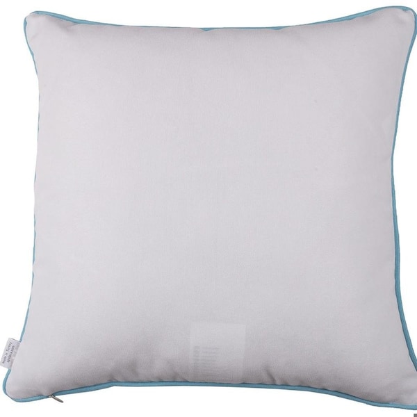 Homeroots Multi Color Marine Square Quote Printed Decorative Throw Pillow Cover 18 x 18 in. - 355275