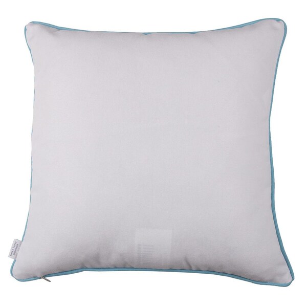 Homeroots Multi Color Marine Square Quote Printed Decorative Throw Pillow Cover 18 x 18 in. - 355275