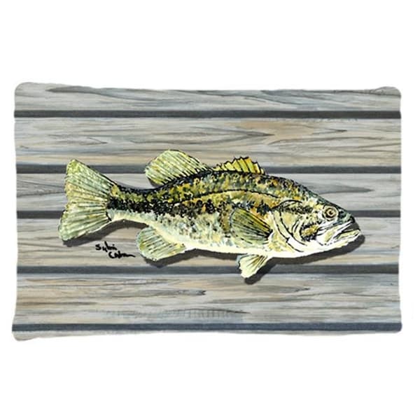Carolines Treasures Carolines Treasures 8493PILLOWCASE 20.5 x 30 in. Fish Bass Small Mouth Moisture Wicking Fabric Standard Pillow Case - 8493PILLOWCASE